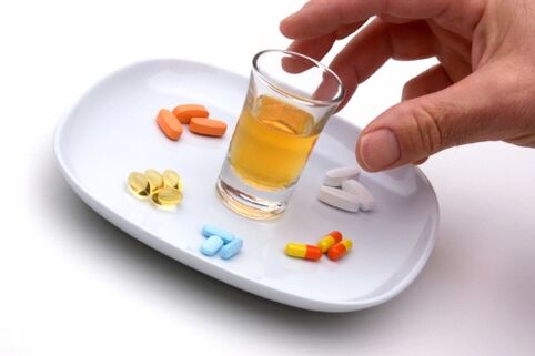 tablets and alcohol after removal of gallbladder